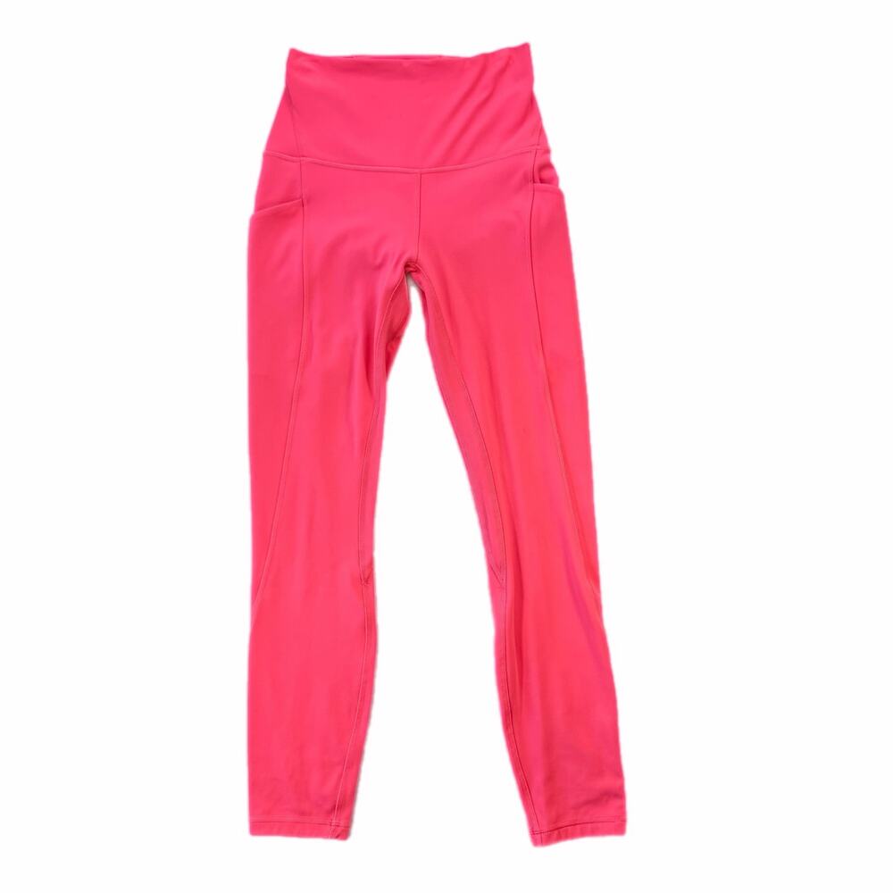 Lululemon Hot Pink Align 25" High Rise Pant Pockets Workout Athleisure Leggings